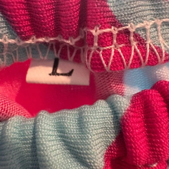 Geometric Pink and Blue Maxi Dress - Picture 3 of 4